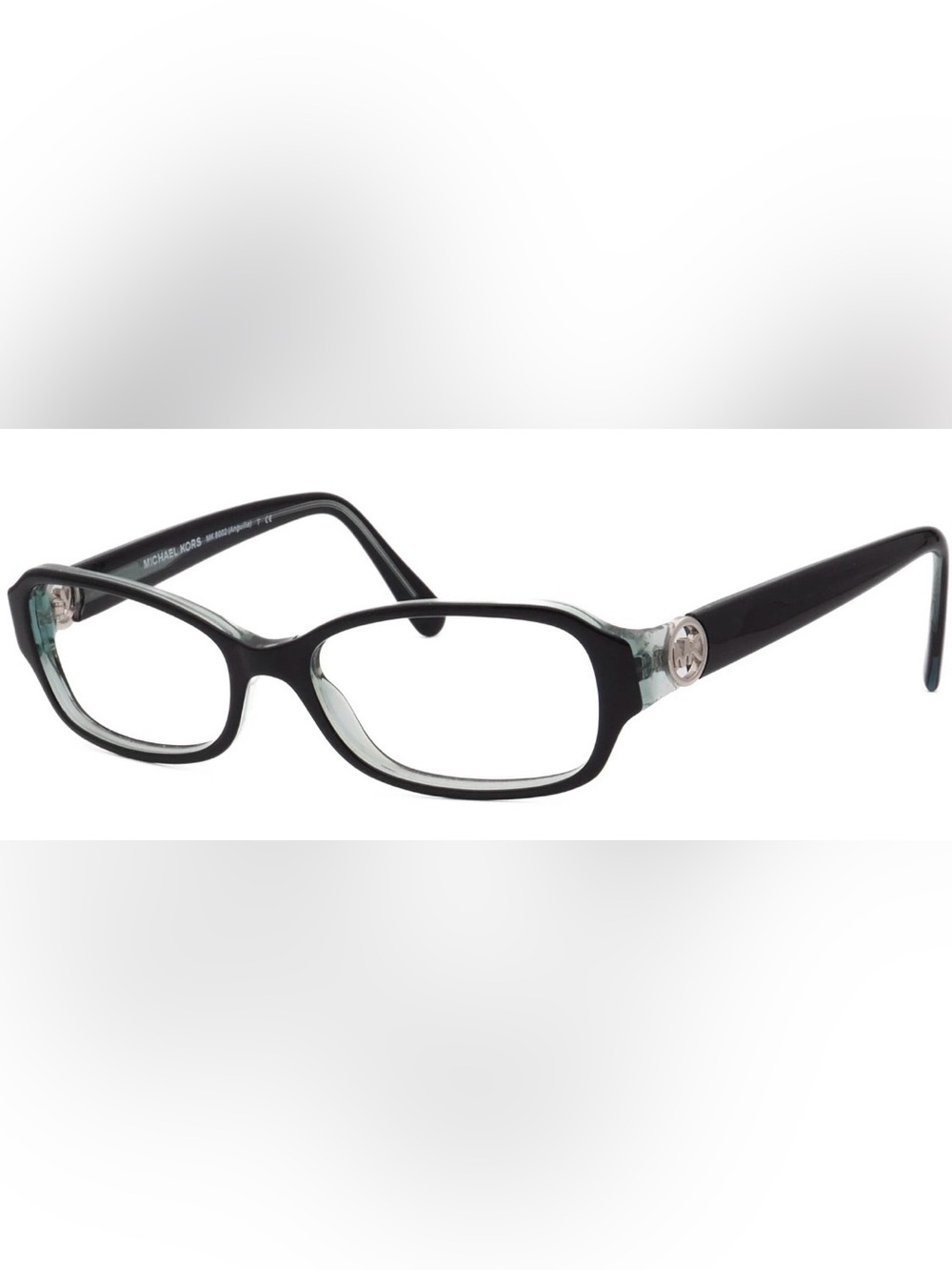 Michael Kors Black and Clear Women's Rectangular Eyeglass Frames - Picture 3 of 6